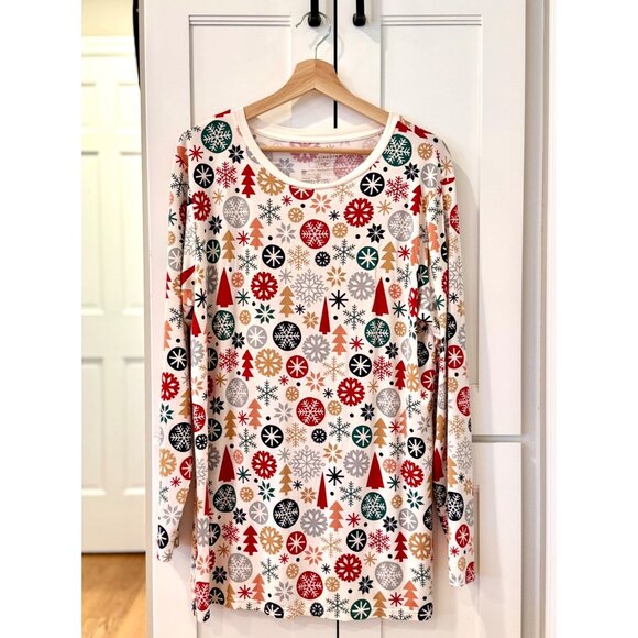 Little Sleepies Modern Merry Adult Large Christmas Print Pajamas Set Joggers - Picture 3 of 3